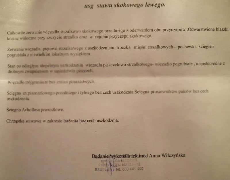 Jak opisać skręcenie stawu skokowego dla PZU? Maksymalizuj odszkodowanie!