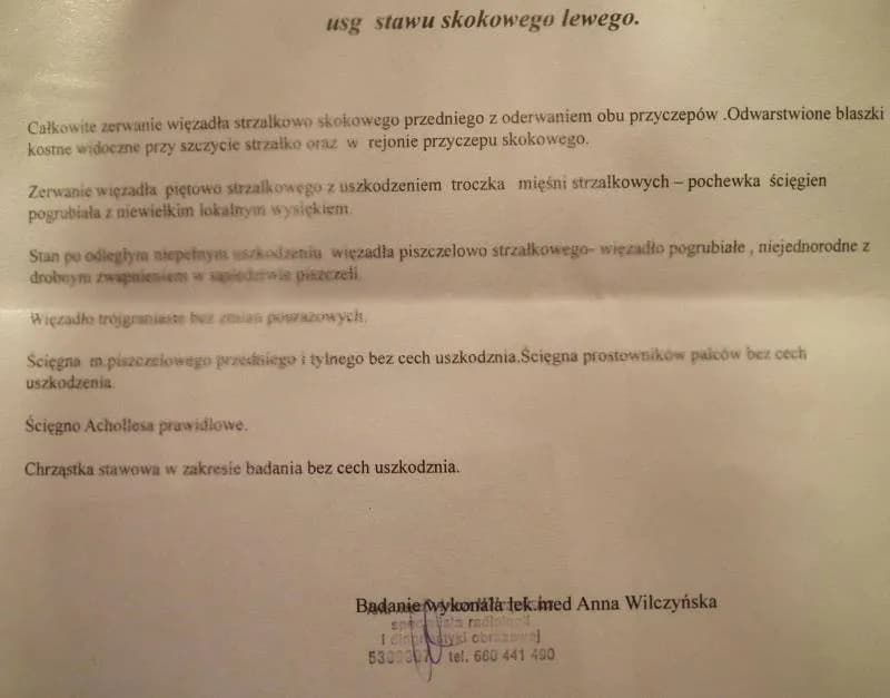 Jak opisać skręcenie stawu skokowego dla PZU? Maksymalizuj odszkodowanie!